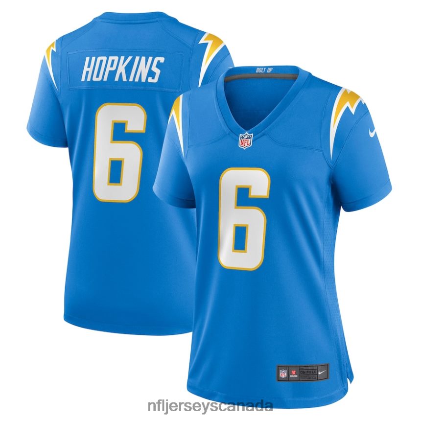 Women Los Angeles Chargers Dustin Hopkins Nike Powder Blue Game Jersey Clothing NFL TBXFR65415