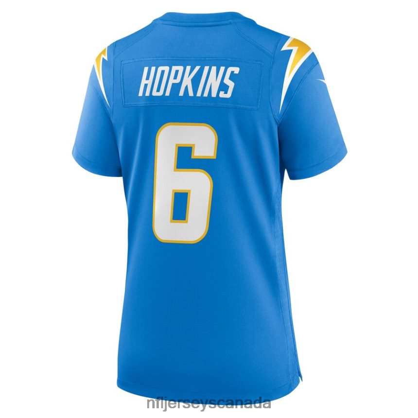 Women Los Angeles Chargers Dustin Hopkins Nike Powder Blue Game Jersey Clothing NFL TBXFR65415