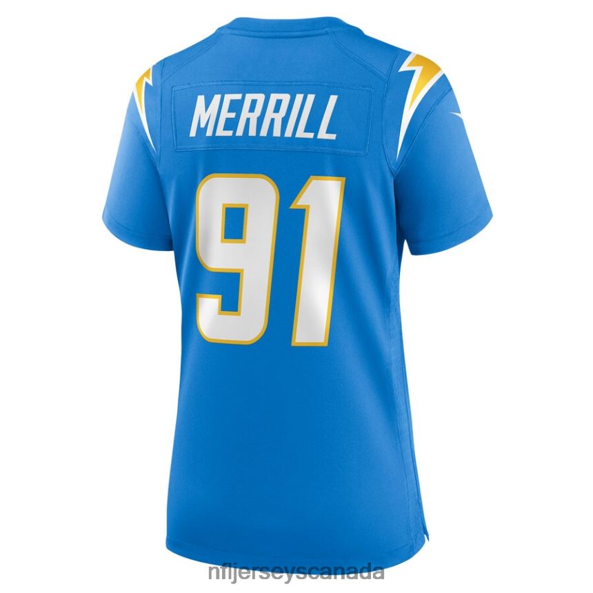Women Los Angeles Chargers Forrest Merrill Nike Powder Blue Player Game Jersey Clothing NFL TBXFR65759