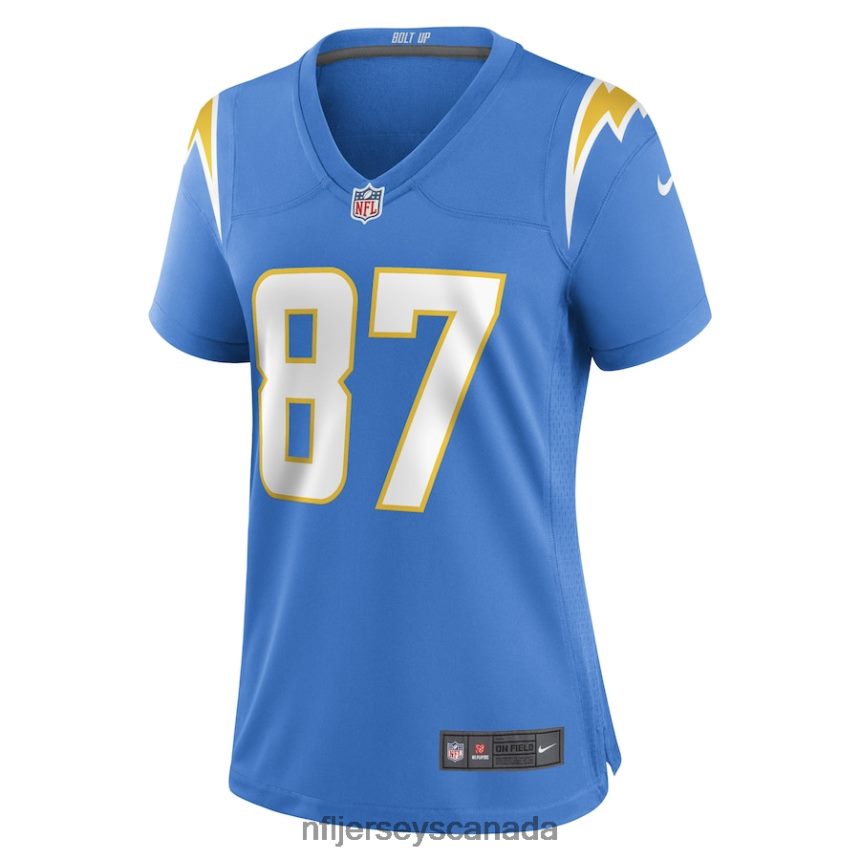 Women Los Angeles Chargers Hunter Kampmoyer Nike Powder Blue Game Player Jersey Clothing NFL TBXFR66675