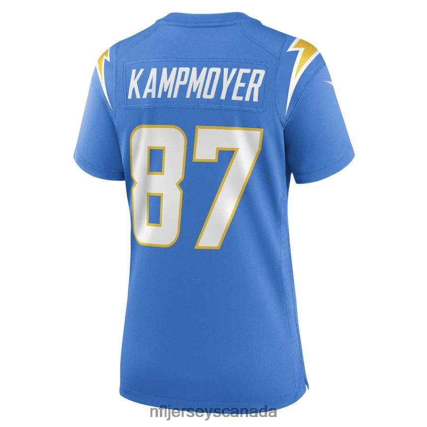 Women Los Angeles Chargers Hunter Kampmoyer Nike Powder Blue Game Player Jersey Clothing NFL TBXFR66675