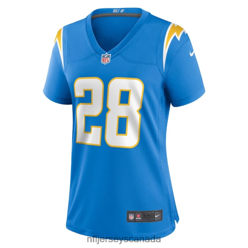 Women Los Angeles Chargers Isaiah Spiller Nike Powder Blue Game Jersey Clothing NFL TBXFR65841