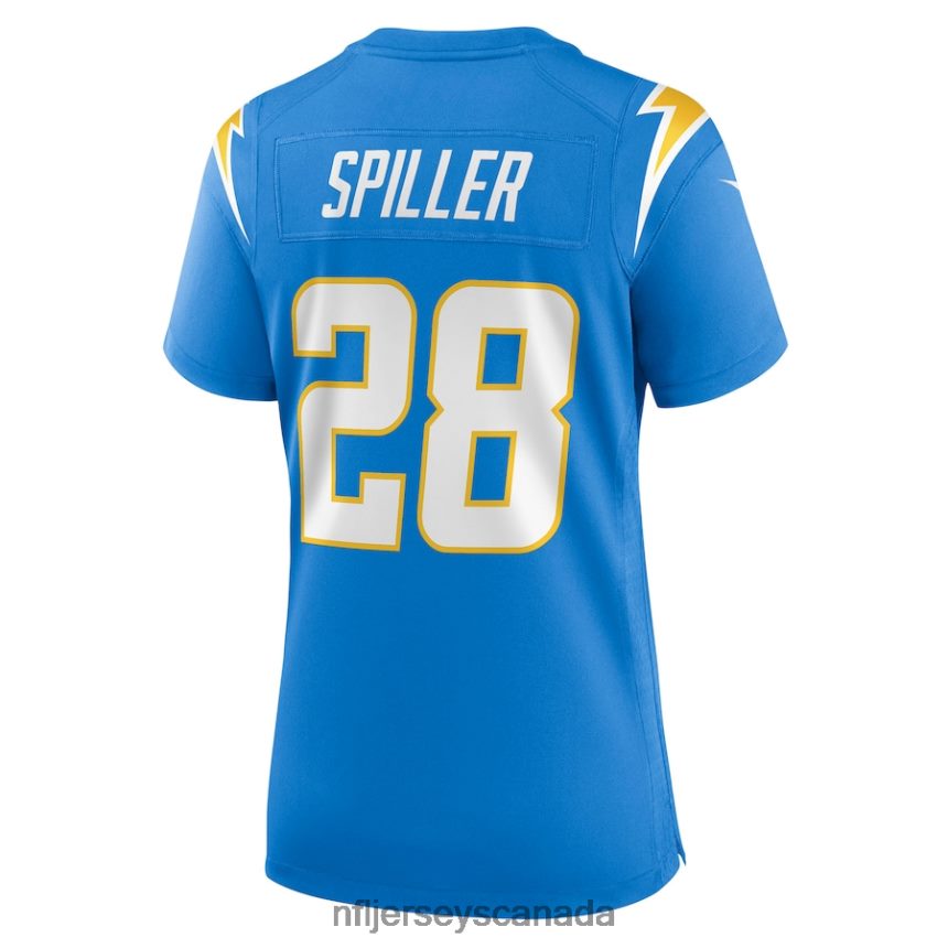 Women Los Angeles Chargers Isaiah Spiller Nike Powder Blue Game Jersey Clothing NFL TBXFR65841