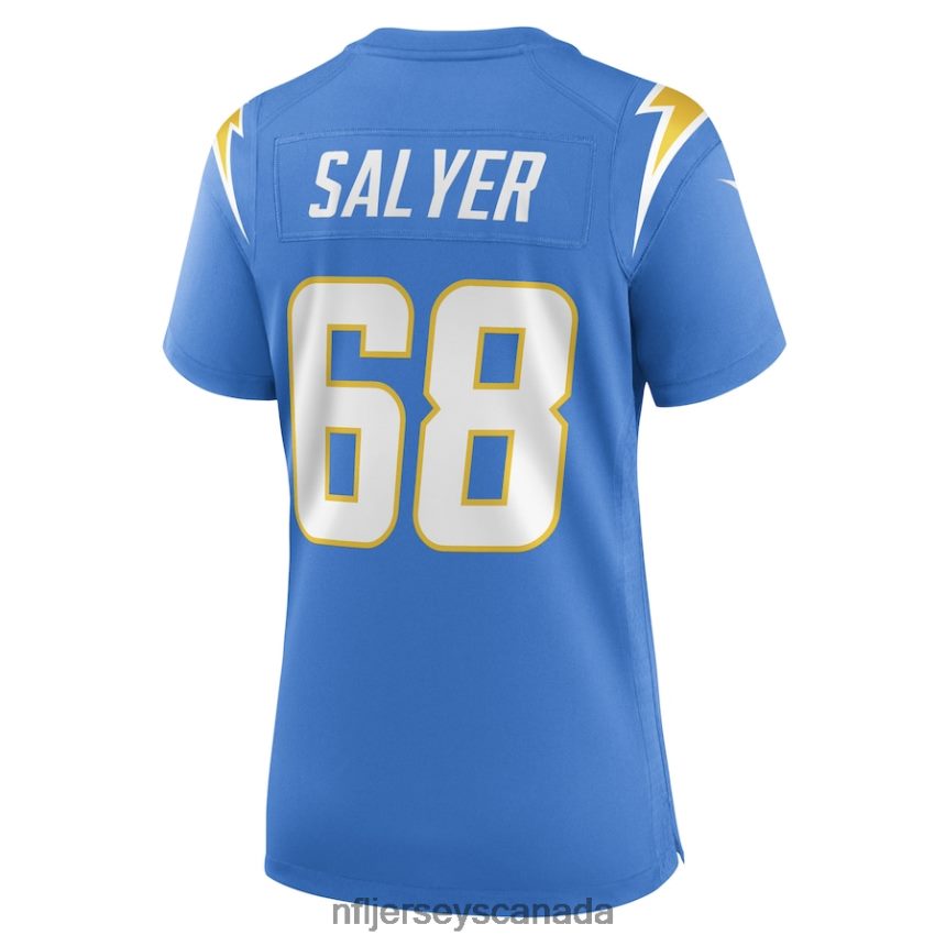 Women Los Angeles Chargers Jamaree Salyer Nike Powder Blue Game Player Jersey Clothing NFL TBXFR66729