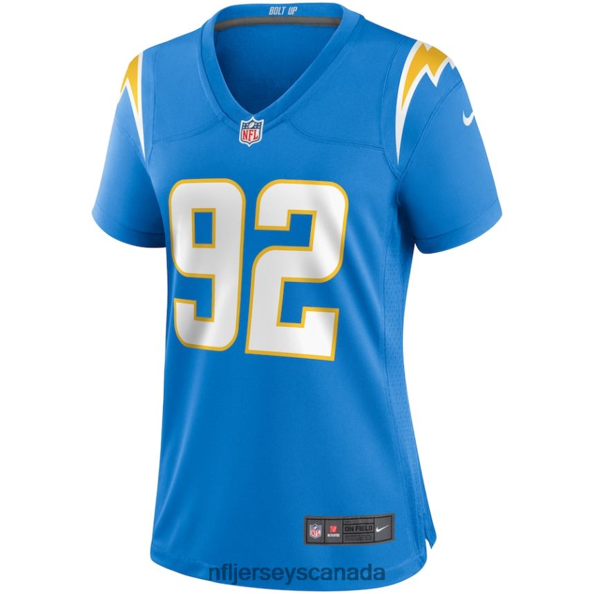 Women Los Angeles Chargers Joe Gaziano Nike Powder Blue Game Jersey Clothing NFL TBXFR65968