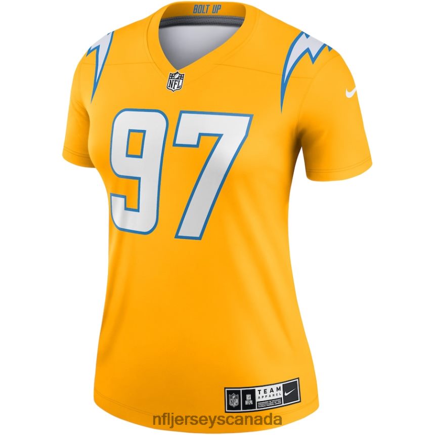 Women Los Angeles Chargers Joey Bosa Nike Gold Inverted Legend Jersey Clothing NFL TBXFR64463