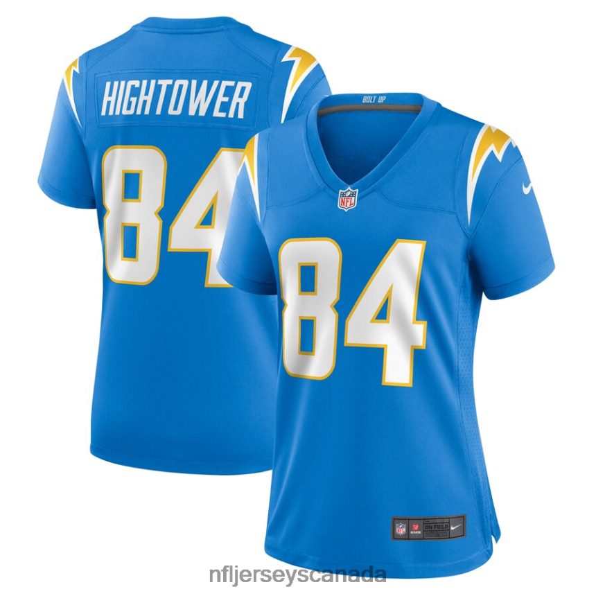 Women Los Angeles Chargers John Hightower Nike Powder Blue Home Game Player Jersey Clothing NFL TBXFR66072