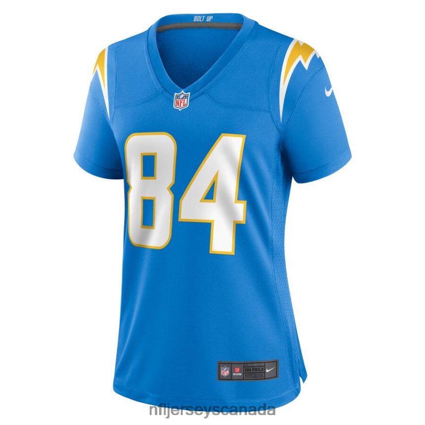 Women Los Angeles Chargers John Hightower Nike Powder Blue Home Game Player Jersey Clothing NFL TBXFR66072