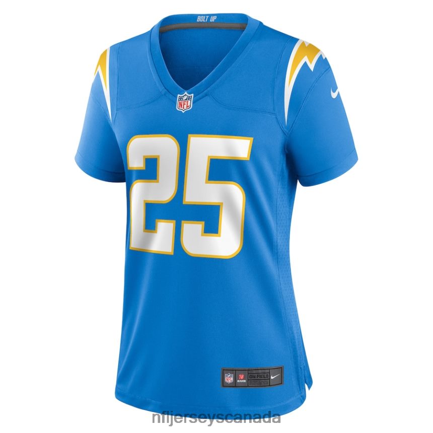 Women Los Angeles Chargers Joshua Kelley Nike Powder Blue Player Game Jersey Clothing NFL TBXFR64867