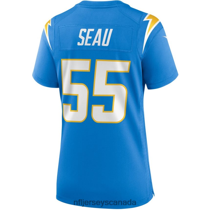 Women Los Angeles Chargers Junior Seau Nike Powder Blue Game Retired Player Jersey Clothing NFL TBXFR63425