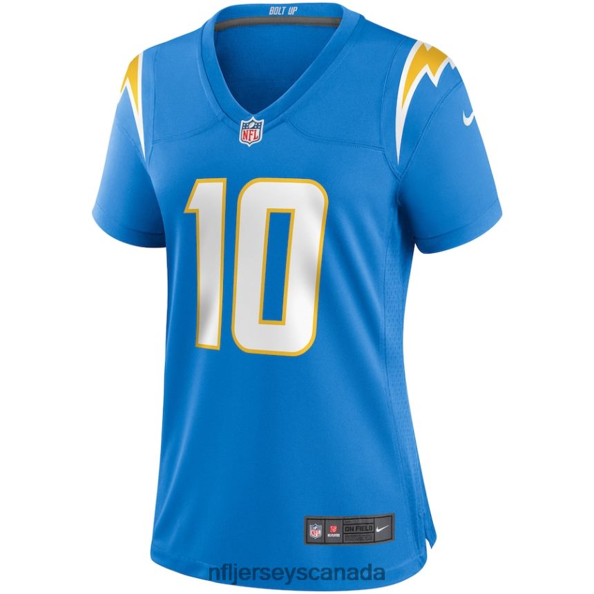 Women Los Angeles Chargers Justin Herbert Nike Powder Blue Game Jersey Clothing NFL TBXFR61614
