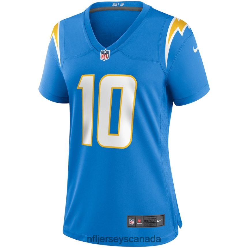 Women Los Angeles Chargers Justin Herbert Nike Powder Blue Player Game Jersey Clothing NFL TBXFR64692