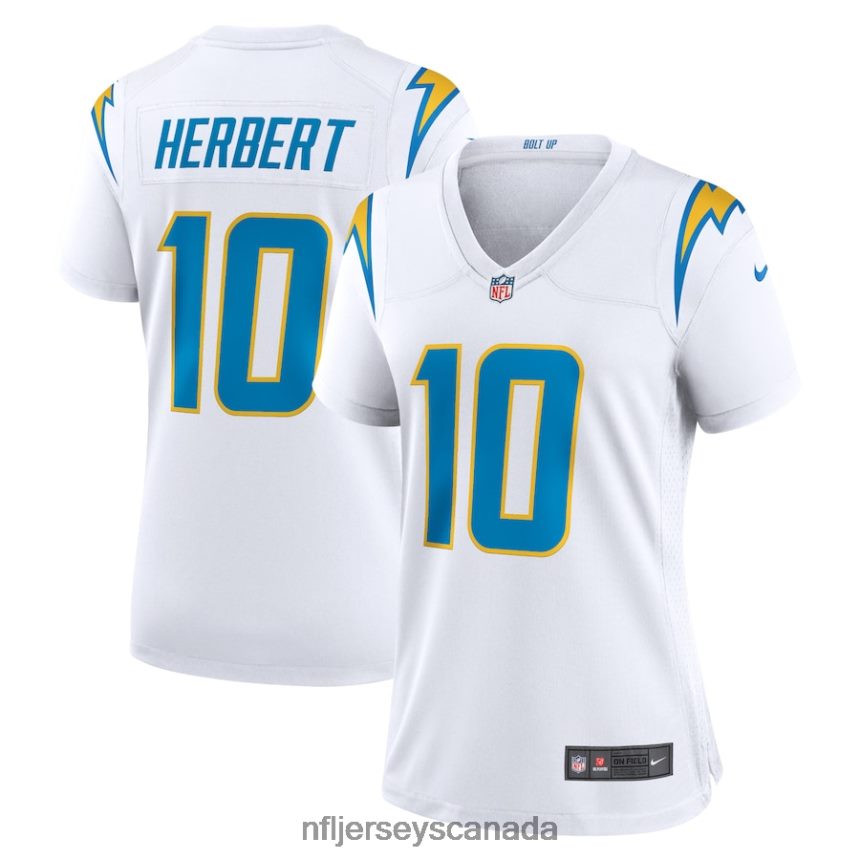 Women Los Angeles Chargers Justin Herbert Nike White Game Jersey Clothing NFL TBXFR61445