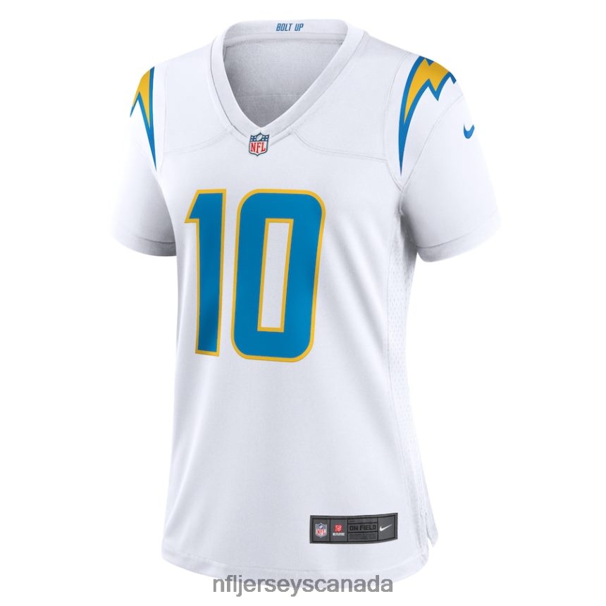 Women Los Angeles Chargers Justin Herbert Nike White Game Jersey Clothing NFL TBXFR61445