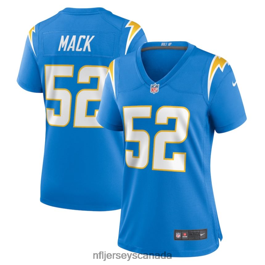 Women Los Angeles Chargers Khalil Mack Nike Powder Blue Game Jersey Clothing NFL TBXFR64805