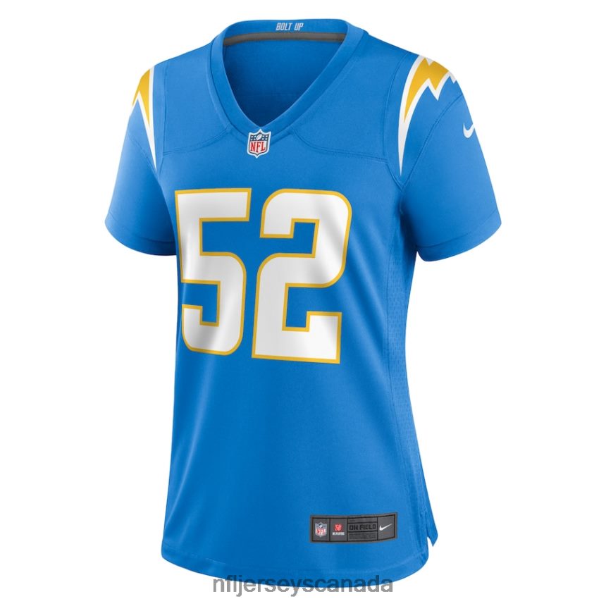 Women Los Angeles Chargers Khalil Mack Nike Powder Blue Game Jersey Clothing NFL TBXFR64805