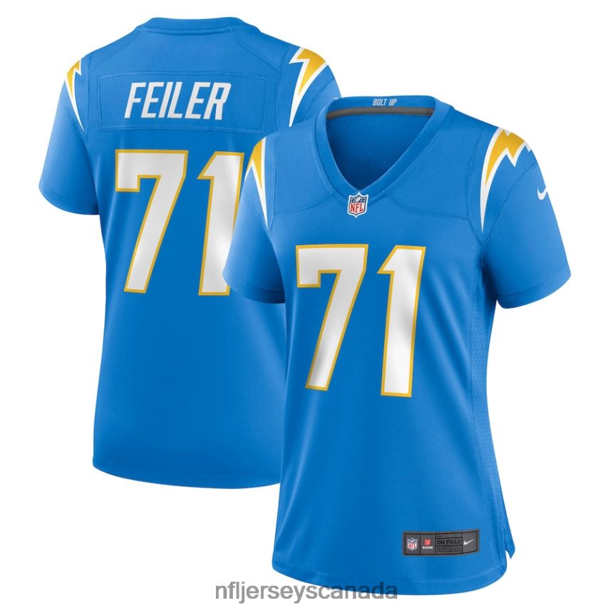 Women Los Angeles Chargers Matt Feiler Nike Powder Blue Game Player Jersey Clothing NFL TBXFR66622