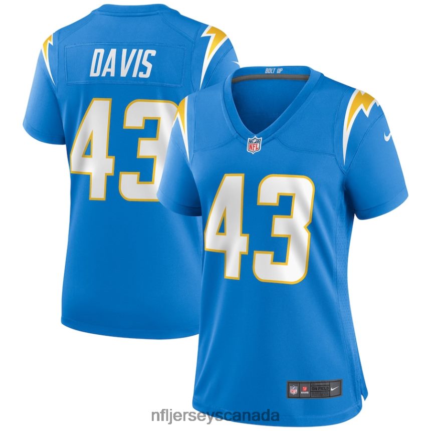 Women Los Angeles Chargers Michael Davis Nike Powder Blue Game Jersey Clothing NFL TBXFR65962