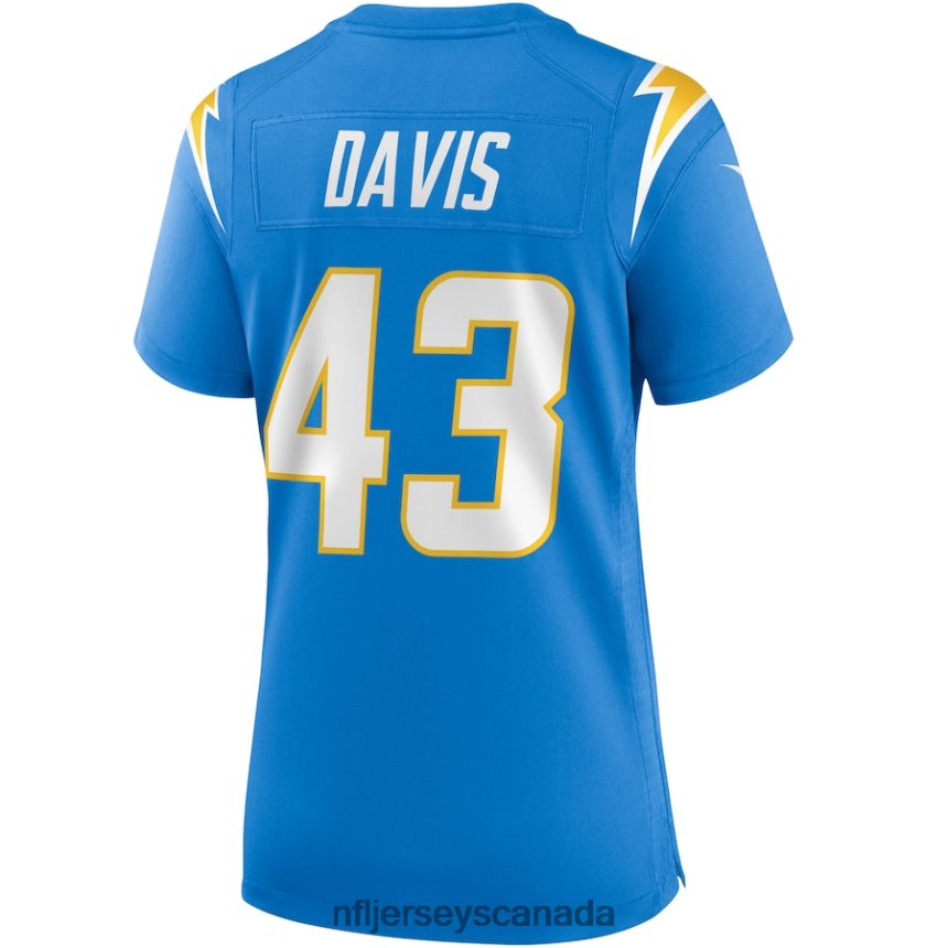 Women Los Angeles Chargers Michael Davis Nike Powder Blue Game Jersey Clothing NFL TBXFR65962