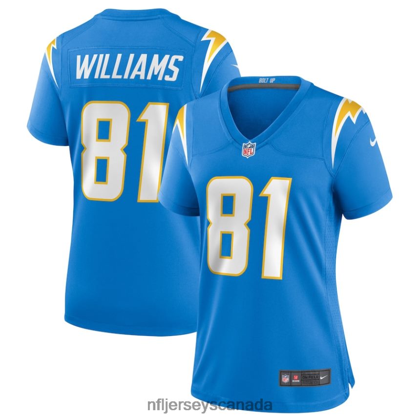 Women Los Angeles Chargers Mike Williams Nike Powder Blue Game Jersey Clothing NFL TBXFR64222