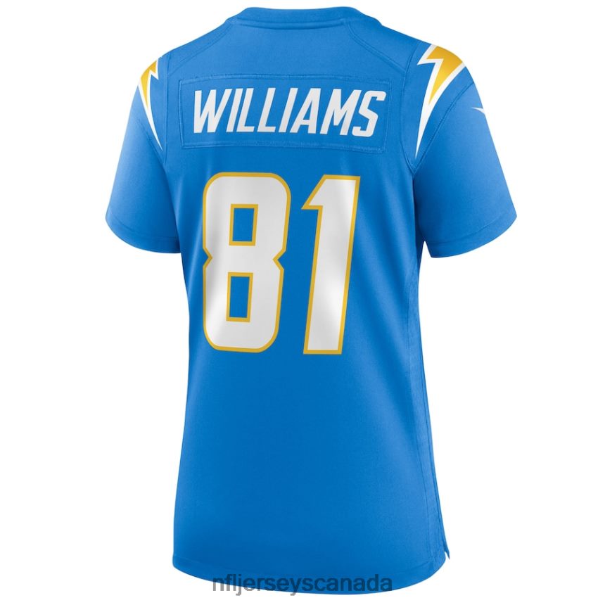 Women Los Angeles Chargers Mike Williams Nike Powder Blue Game Jersey Clothing NFL TBXFR64222