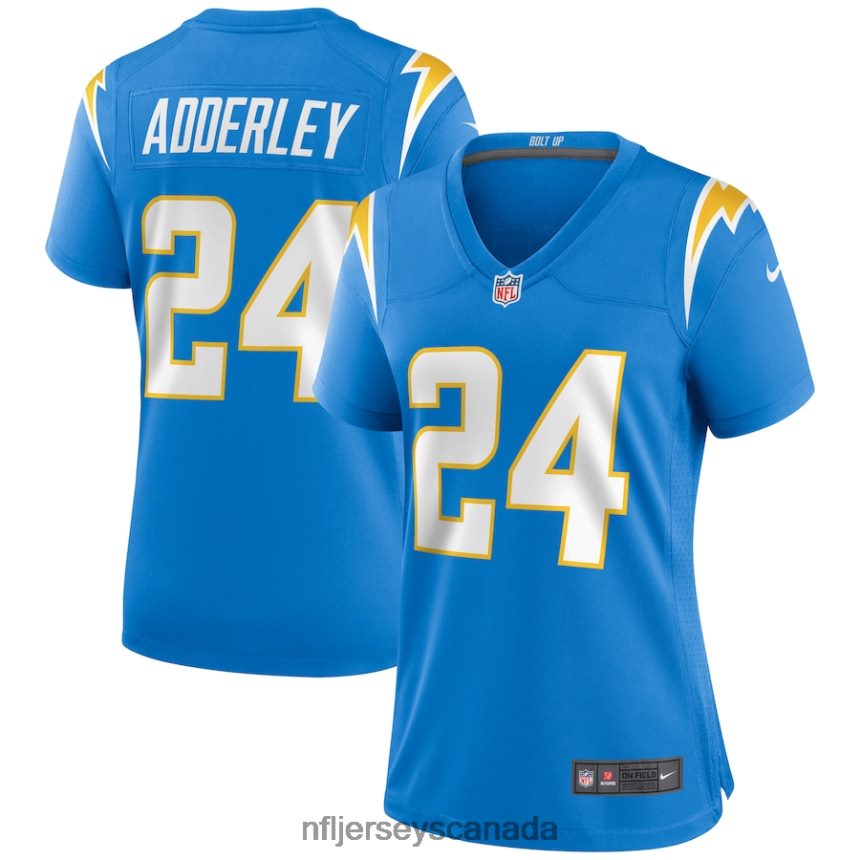 Women Los Angeles Chargers Nasir Adderley Nike Powder Blue Game Jersey Clothing NFL TBXFR65679