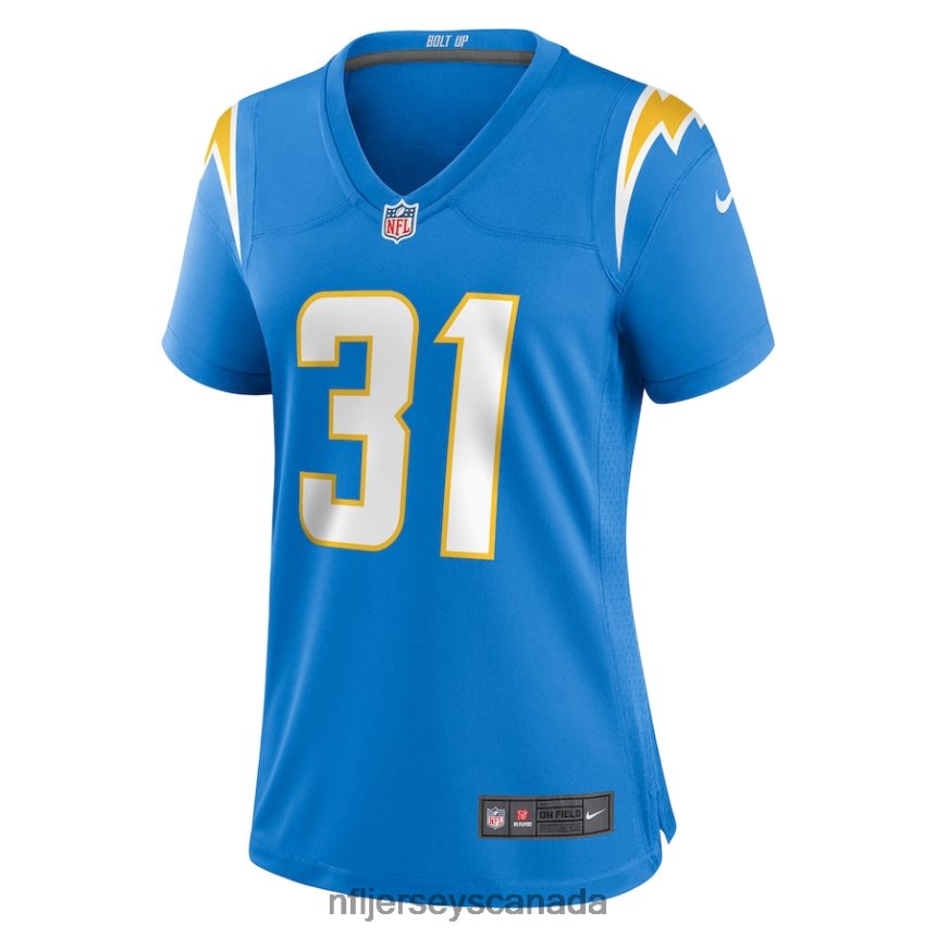 Women Los Angeles Chargers Nick Niemann Nike Powder Blue Game Player Jersey Clothing NFL TBXFR66785