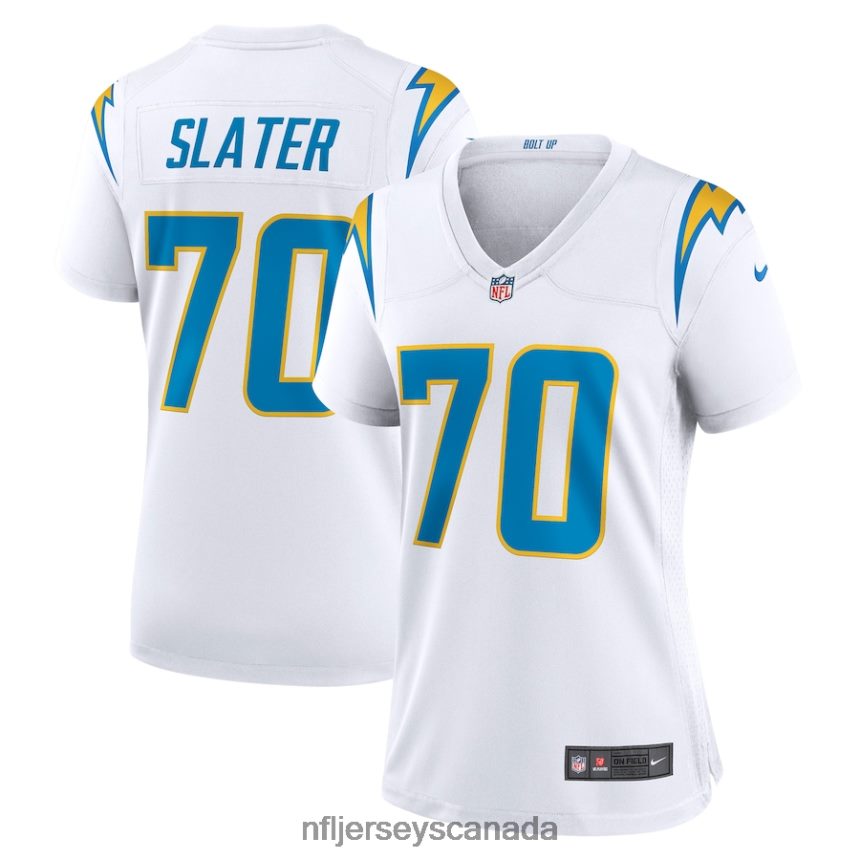 Women Los Angeles Chargers Rashawn Slater Nike White Game Jersey Clothing NFL TBXFR65991