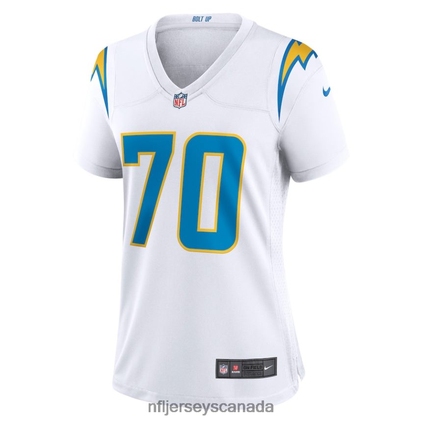 Women Los Angeles Chargers Rashawn Slater Nike White Game Jersey Clothing NFL TBXFR65991