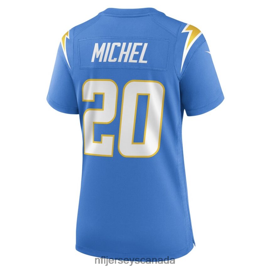 Women Los Angeles Chargers Sony Michel Nike Powder Blue Game Player Jersey Clothing NFL TBXFR64854