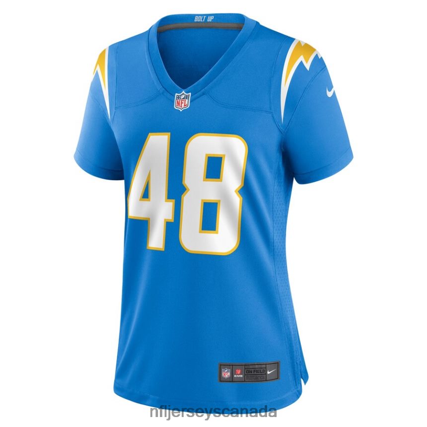 Women Los Angeles Chargers Stone Smartt Nike Powder Blue Game Player Jersey Clothing NFL TBXFR65941