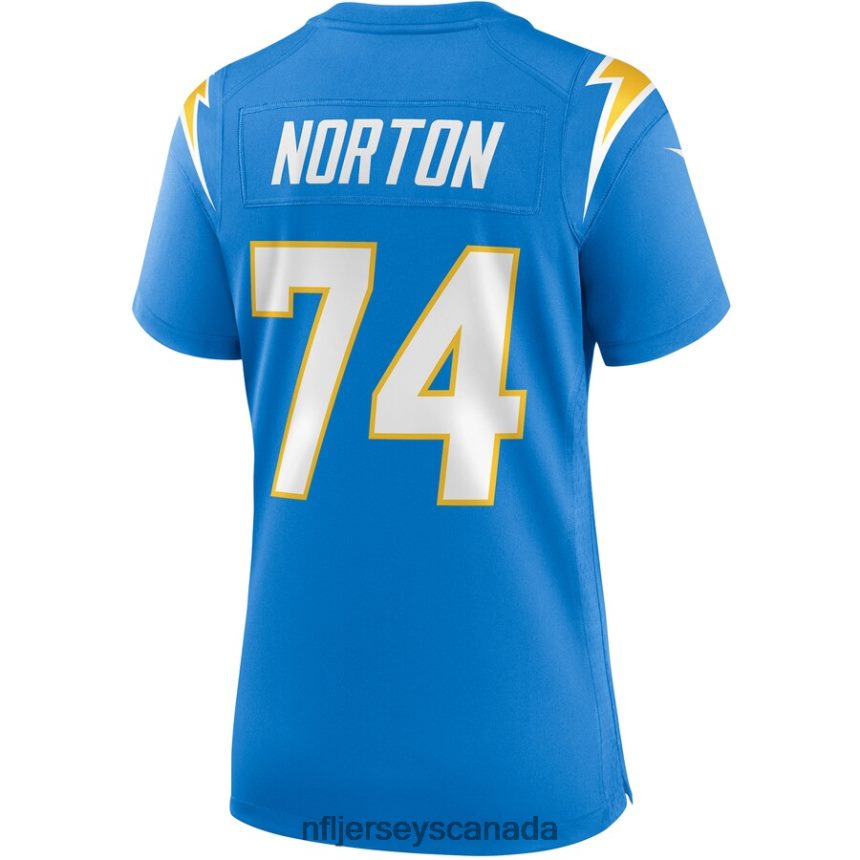 Women Los Angeles Chargers Storm Norton Nike Powder Blue Game Jersey Clothing NFL TBXFR65606