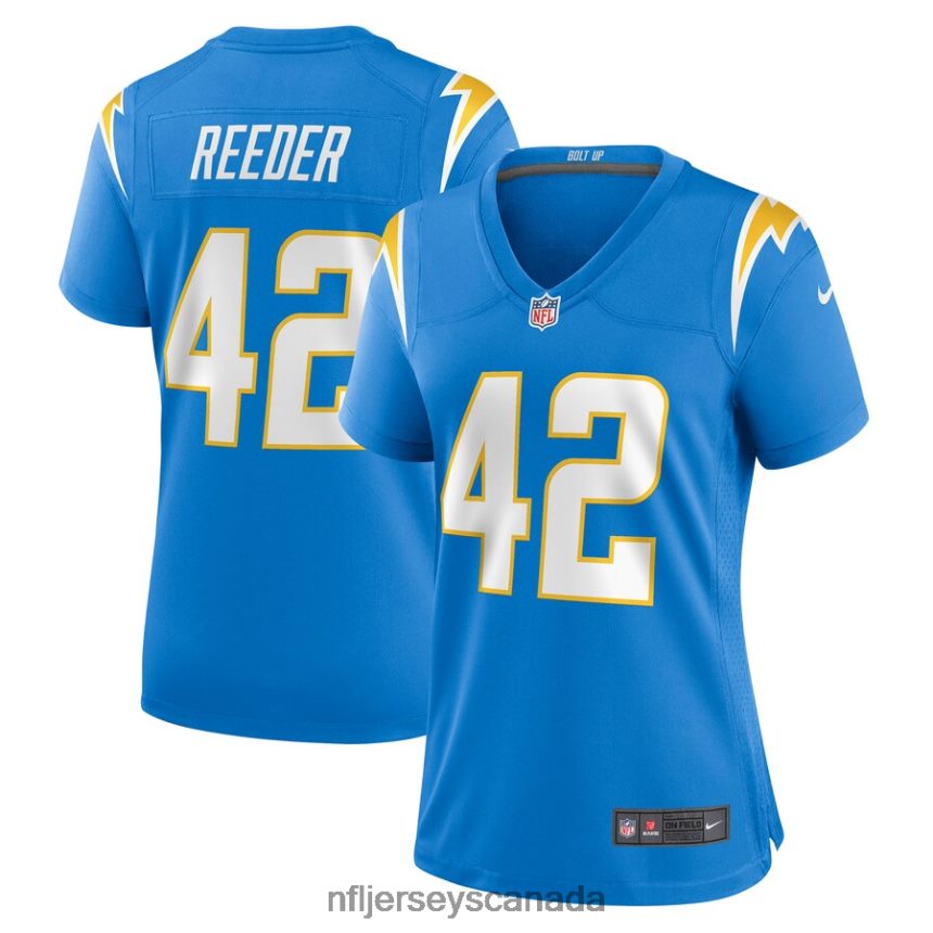 Women Los Angeles Chargers Troy Reeder Nike Powder Blue Game Jersey Clothing NFL TBXFR66296