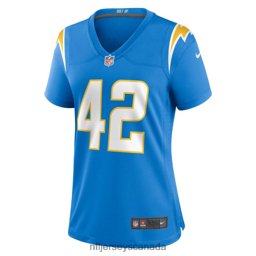 Women Los Angeles Chargers Troy Reeder Nike Powder Blue Game Jersey Clothing NFL TBXFR66296