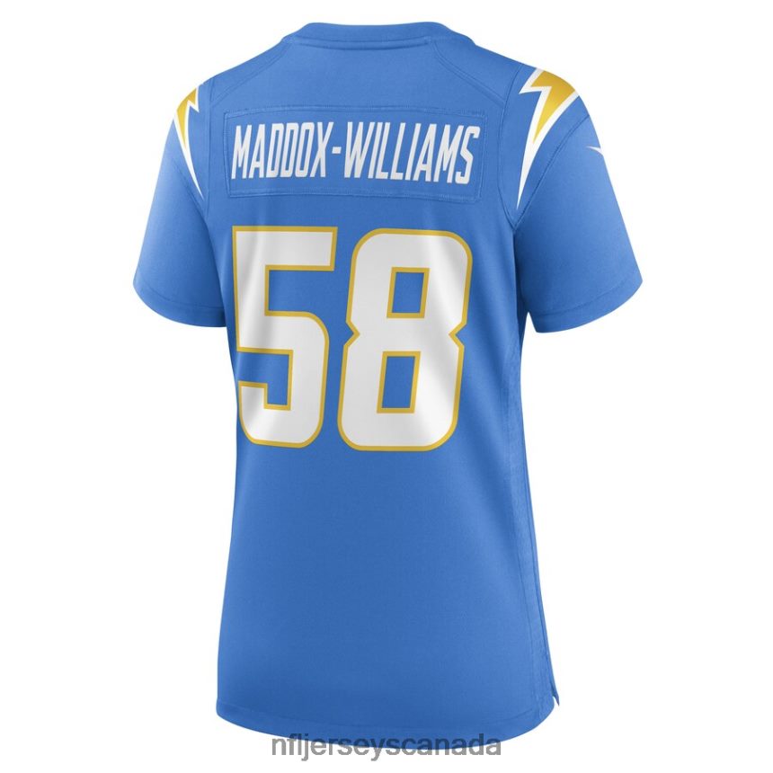 Women Los Angeles Chargers Tyreek Maddox-Williams Nike Powder Blue Game Player Jersey Clothing NFL TBXFR66125