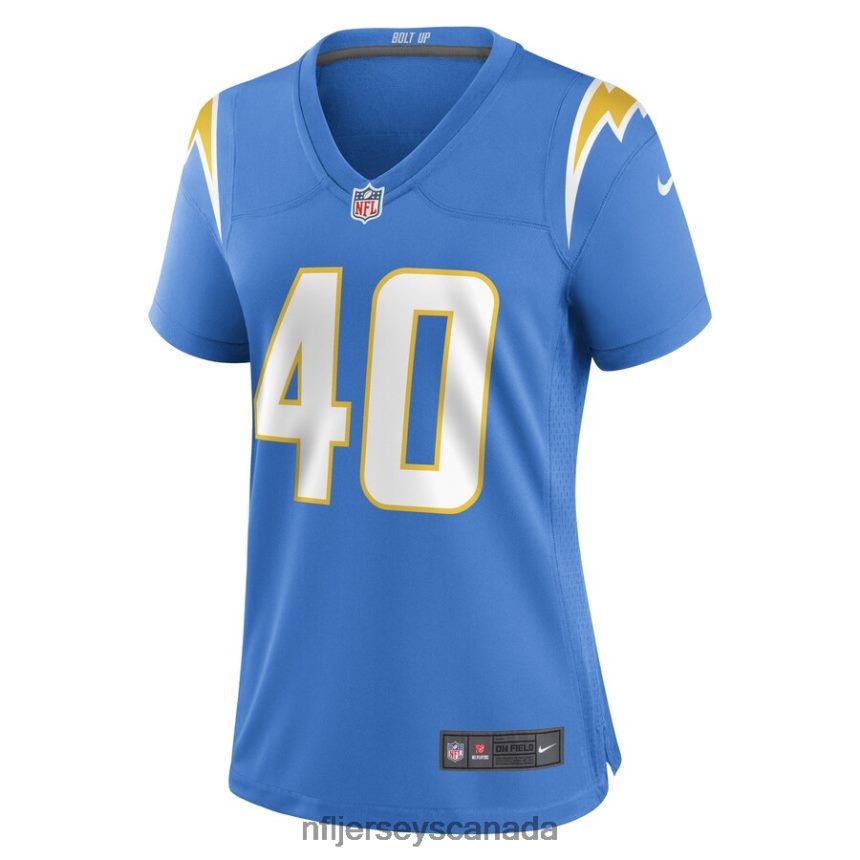 Women Los Angeles Chargers Zander Horvath Nike Powder Blue Game Player Jersey Clothing NFL TBXFR65904