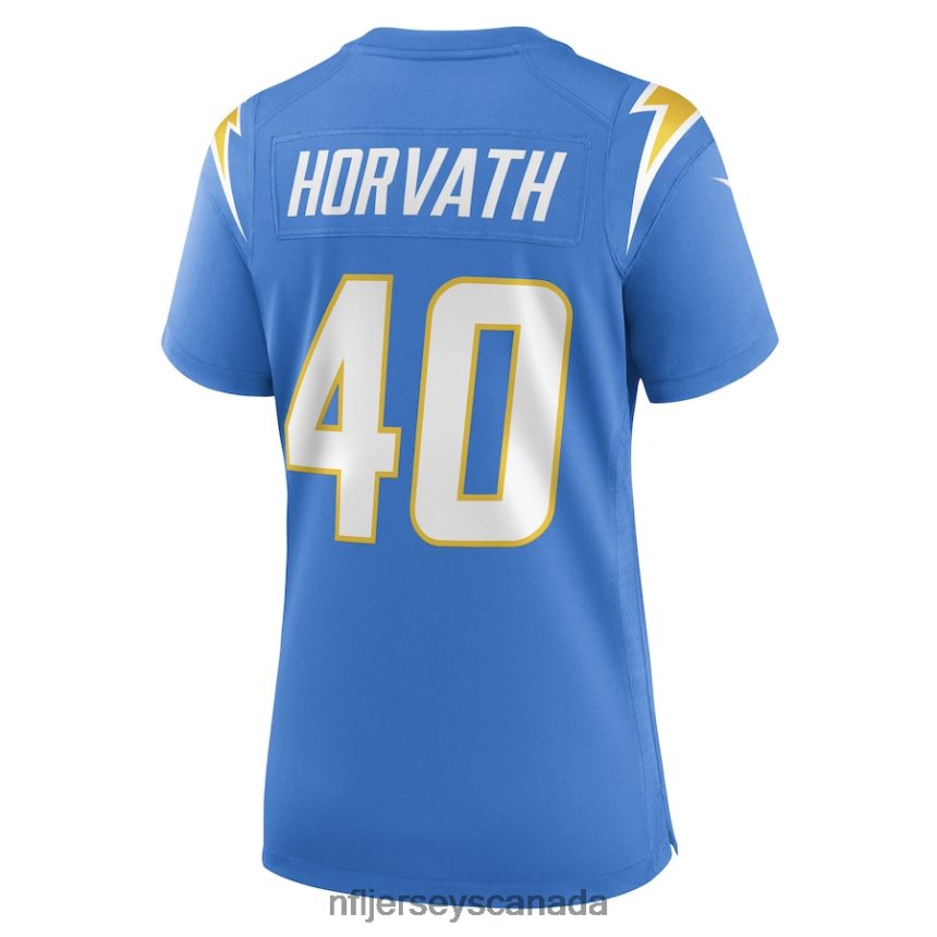 Women Los Angeles Chargers Zander Horvath Nike Powder Blue Game Player Jersey Clothing NFL TBXFR65904
