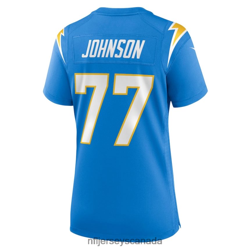 Women Los Angeles Chargers Zion Johnson Nike Powder Blue Player Game Jersey Clothing NFL TBXFR67034