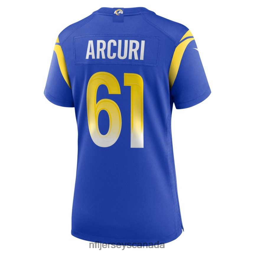 Women Los Angeles Rams AJ Arcuri Nike Royal Game Player Jersey Clothing NFL TBXFR66143