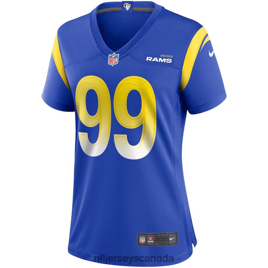 Women Los Angeles Rams Aaron Donald Nike Royal Game Player Jersey Clothing NFL TBXFR62943