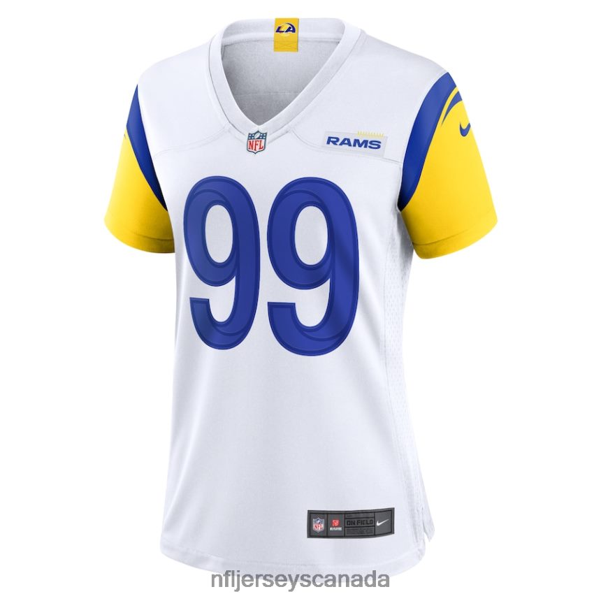 Women Los Angeles Rams Aaron Donald Nike White Alternate Player Game Jersey Clothing NFL TBXFR62115