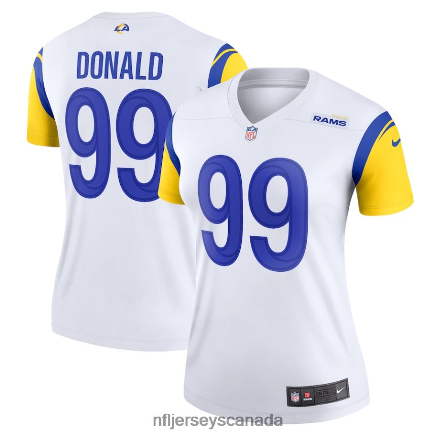 Women Los Angeles Rams Aaron Donald Nike White Legend Jersey Clothing NFL TBXFR62053