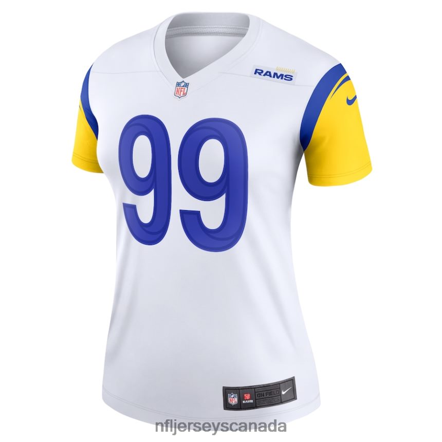 Women Los Angeles Rams Aaron Donald Nike White Legend Jersey Clothing NFL TBXFR62053
