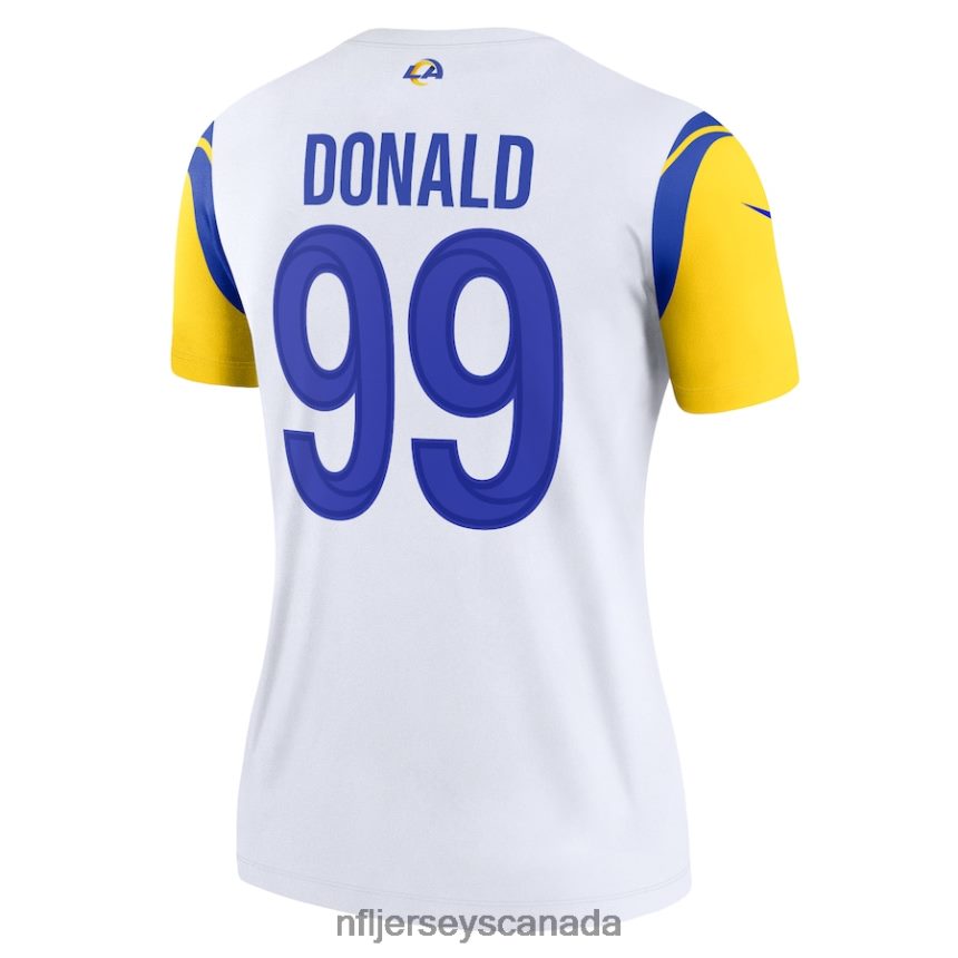 Women Los Angeles Rams Aaron Donald Nike White Legend Jersey Clothing NFL TBXFR62053