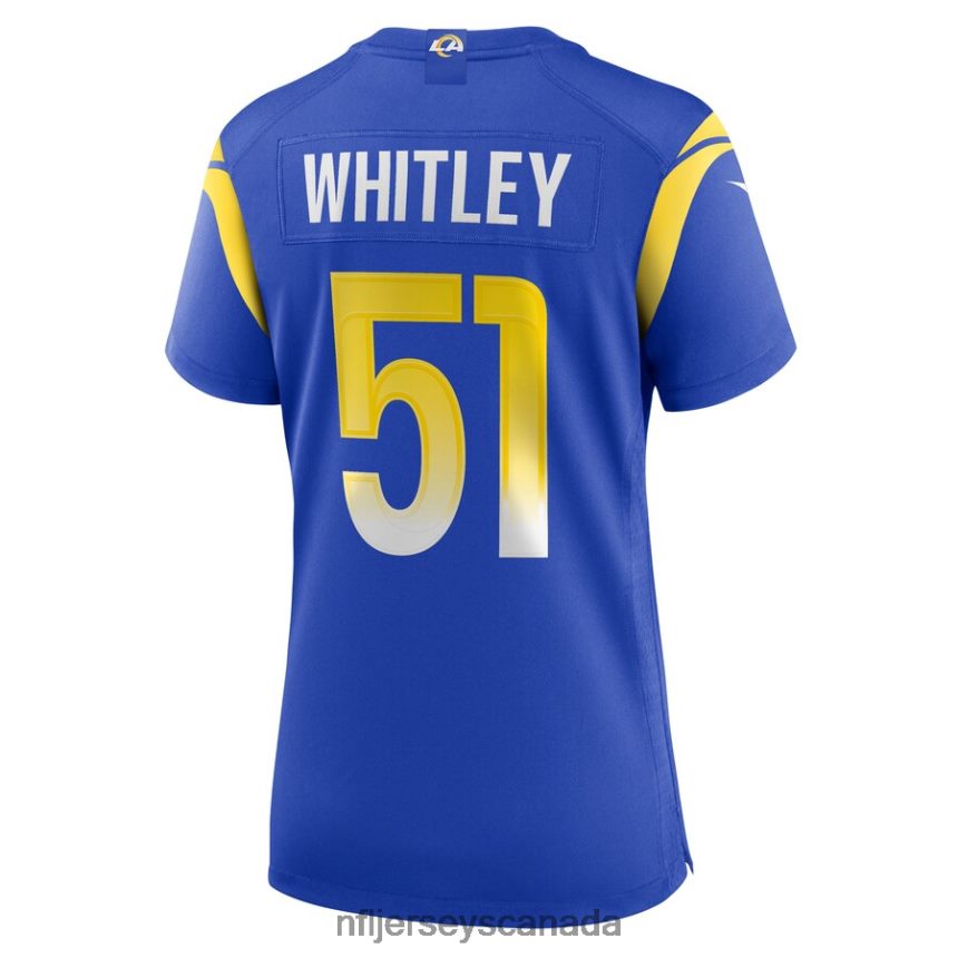 Women Los Angeles Rams Benton Whitley Nike Royal Game Player Jersey Clothing NFL TBXFR66639