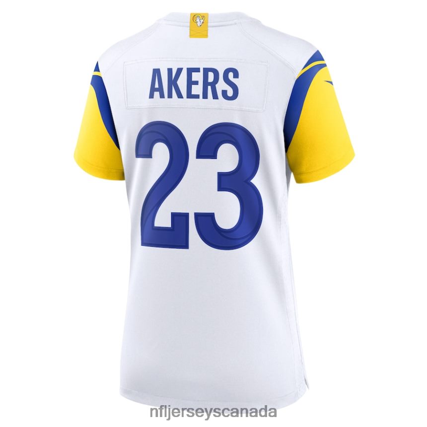 Women Los Angeles Rams Cam Akers Nike White Game Jersey Clothing NFL TBXFR64460