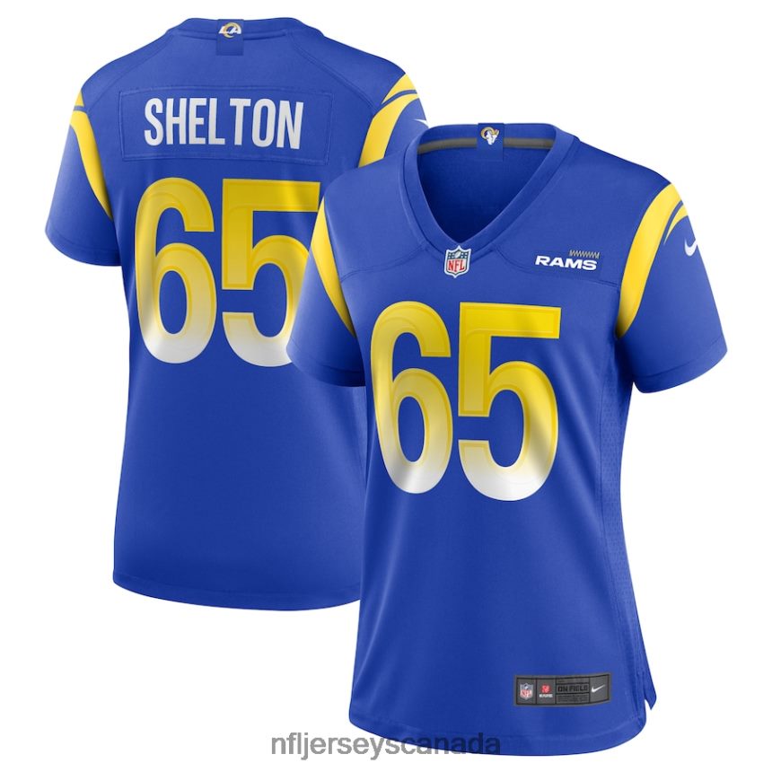 Women Los Angeles Rams Coleman Shelton Nike Royal Game Jersey Clothing NFL TBXFR65882