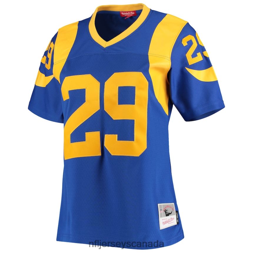 Women Los Angeles Rams Eric Dickerson Mitchell  Ness Royal Legacy Replica Team Jersey Clothing NFL TBXFR62406