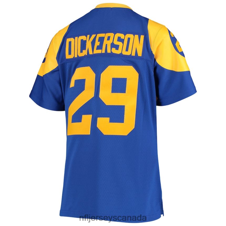 Women Los Angeles Rams Eric Dickerson Mitchell  Ness Royal Legacy Replica Team Jersey Clothing NFL TBXFR62406
