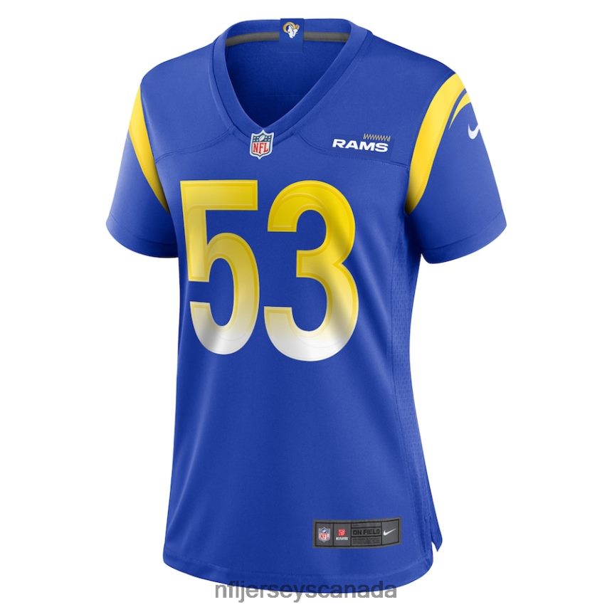 Women Los Angeles Rams Ernest Jones Nike Royal Team Game Player Jersey Clothing NFL TBXFR67097